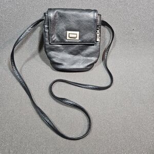 BP Mini Crossbody Bag Black Faux Leather Small Shoulder Purse